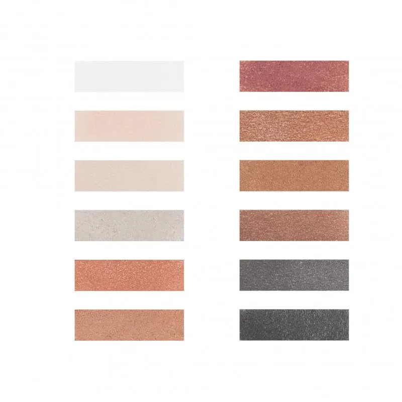 Belé Makeup Italia b.One Pro Eyeshadow Palette 12 Colors (Made in Italy) (#2 Smokey)