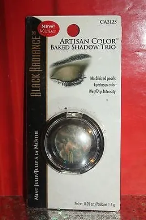 Black Radiance Artisan Color Baked Eyeshadow Trio Wet/dry Intensity Ca3125 Mint Julep