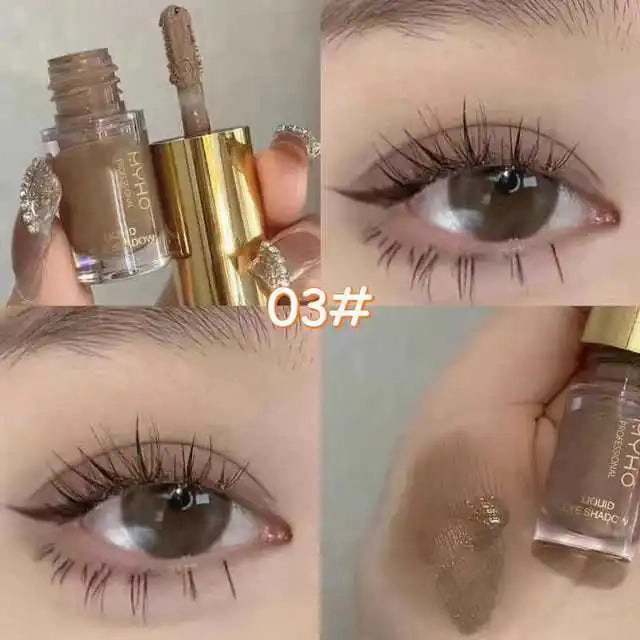 Brown Glitter Eyeshadow Stick and Contour Cream Makeup