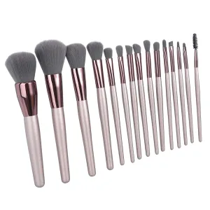 Brushes Cosmetic Eyebrow Makeup Brush Cosmetic 15PC Brush Lip Eyeshadow Powder Brush E45 (Multicolor, One Size)