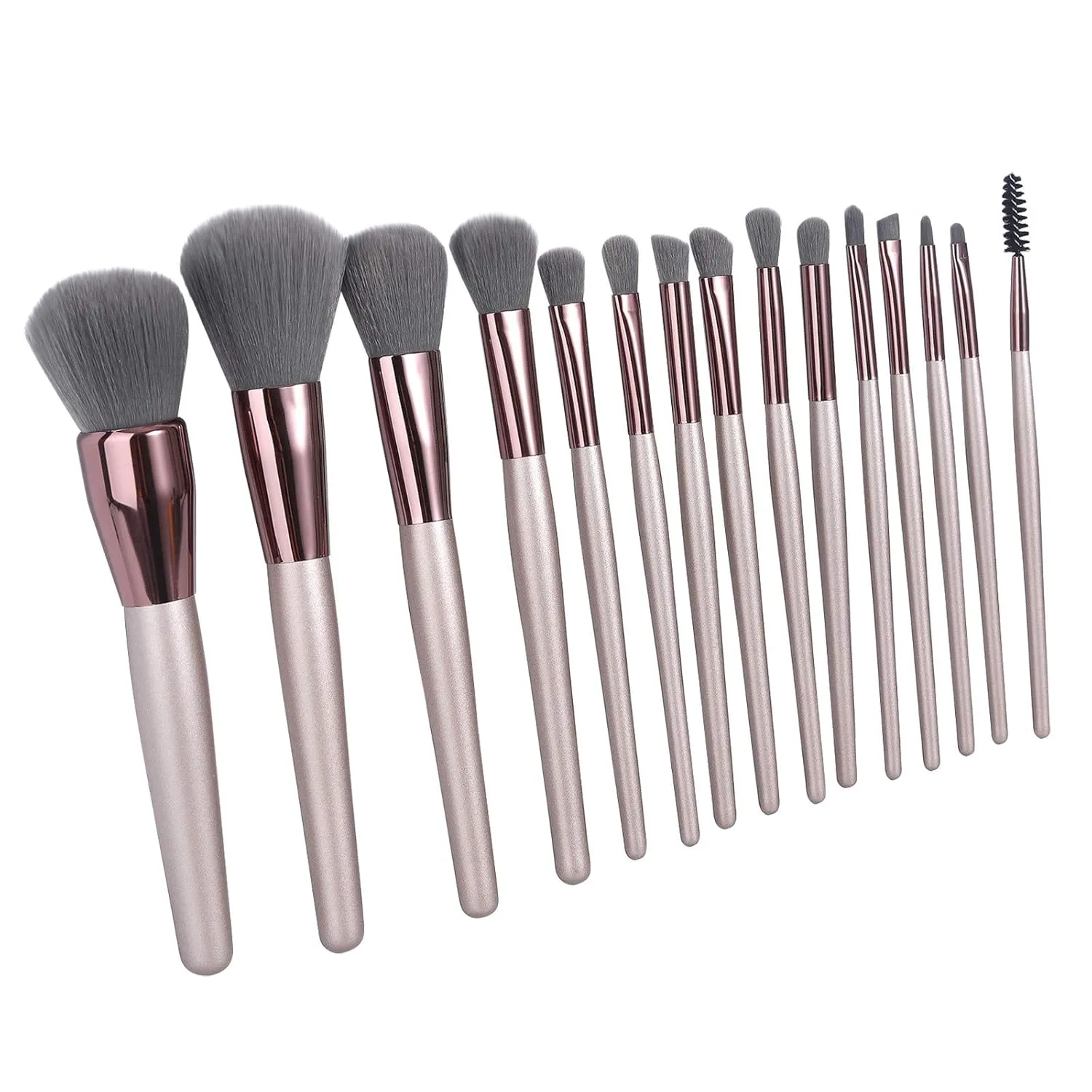 Brushes Cosmetic Eyebrow Makeup Brush Cosmetic 15PC Brush Lip Eyeshadow Powder Brush E45 (Multicolor, One Size)