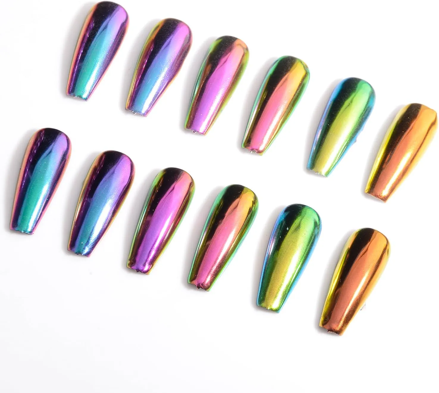 Chameleon Liquid Nail Powder Pearlescent Ice Aurora Dust Nail Powder Chameleon Holographic Chrome Iridescent Mirror Effect Pigment High Gloss Nail Art Glitter for Home DIY Nail Tips