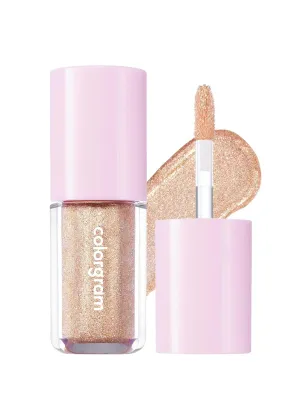COLORGRAM Milk Bling Shadow 10 Final Pearl | Pigmented Glistening Liquid Glitter Eyeshadow, Long-lasting Shimmer to Matte, Infused with different sized Glittery Pearls