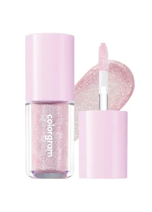 COLORGRAM Milk Bling Shadow 14 Cool Pink Ending | Pigmented Glistening Liquid Glitter Eyeshadow, Long-lasting Shimmer to Matte, Infused with different sized Glittery Pearls