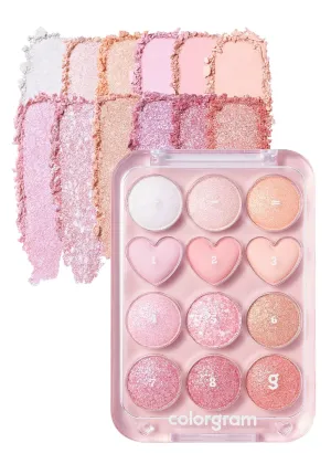 COLORGRAM Pin Point Eyeshadow Palette 04 Bright Cool | Eyeshadow Palette for Daily makeup, Ultra-Blendable, Matte, Glitter, Shimmer Shades