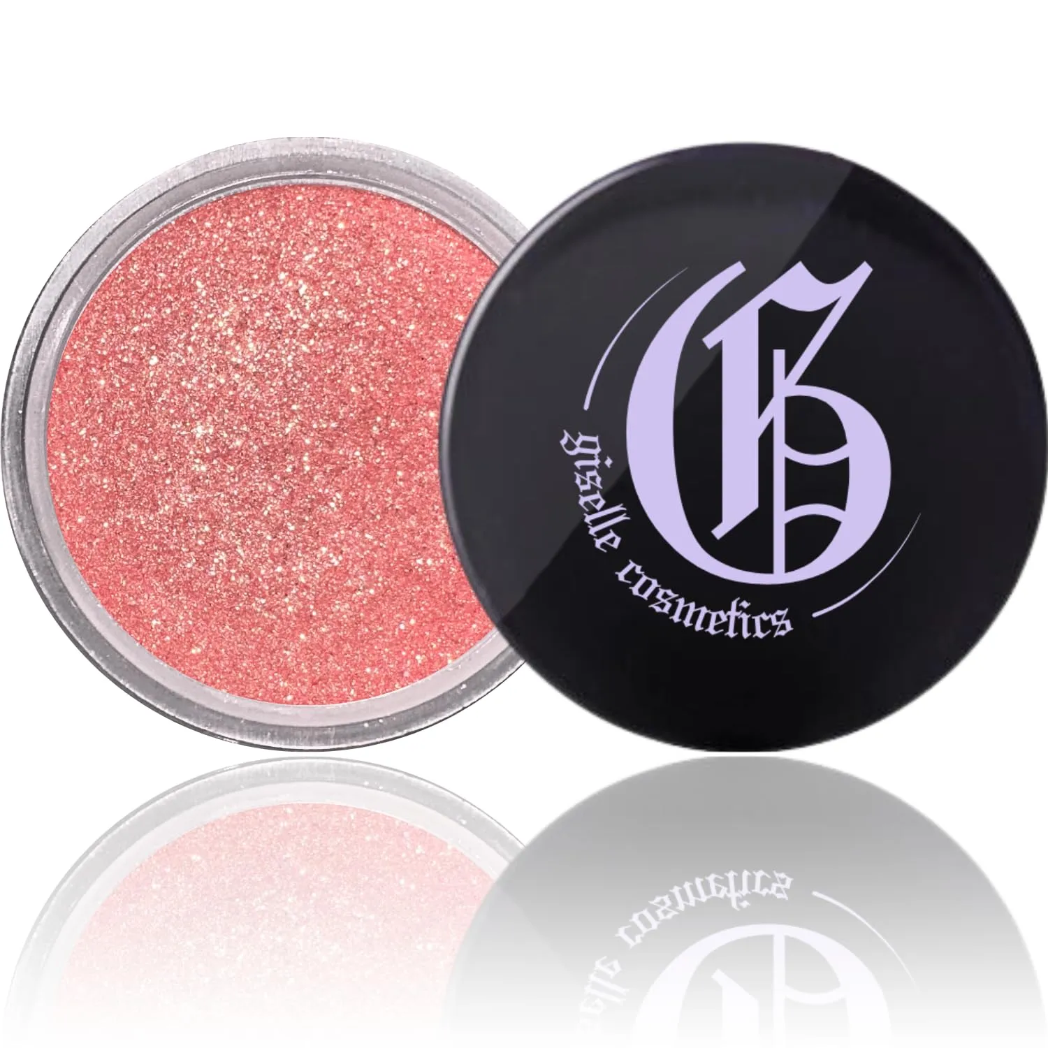 Coral Gold Loose Mineral Eye Shadow - Organic, Talc-Free, Shimmer & Glitter Eye Makeup - Sparkly, Iridescent, Eyeshadow Palette - Coral Single