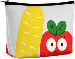 Cosmetic Bag Makeup Bags for Women Portable Makeup Bag Cartoon Vegetable Fruit Makeup Case Travel Toiletry Bag for Travel Accessories
