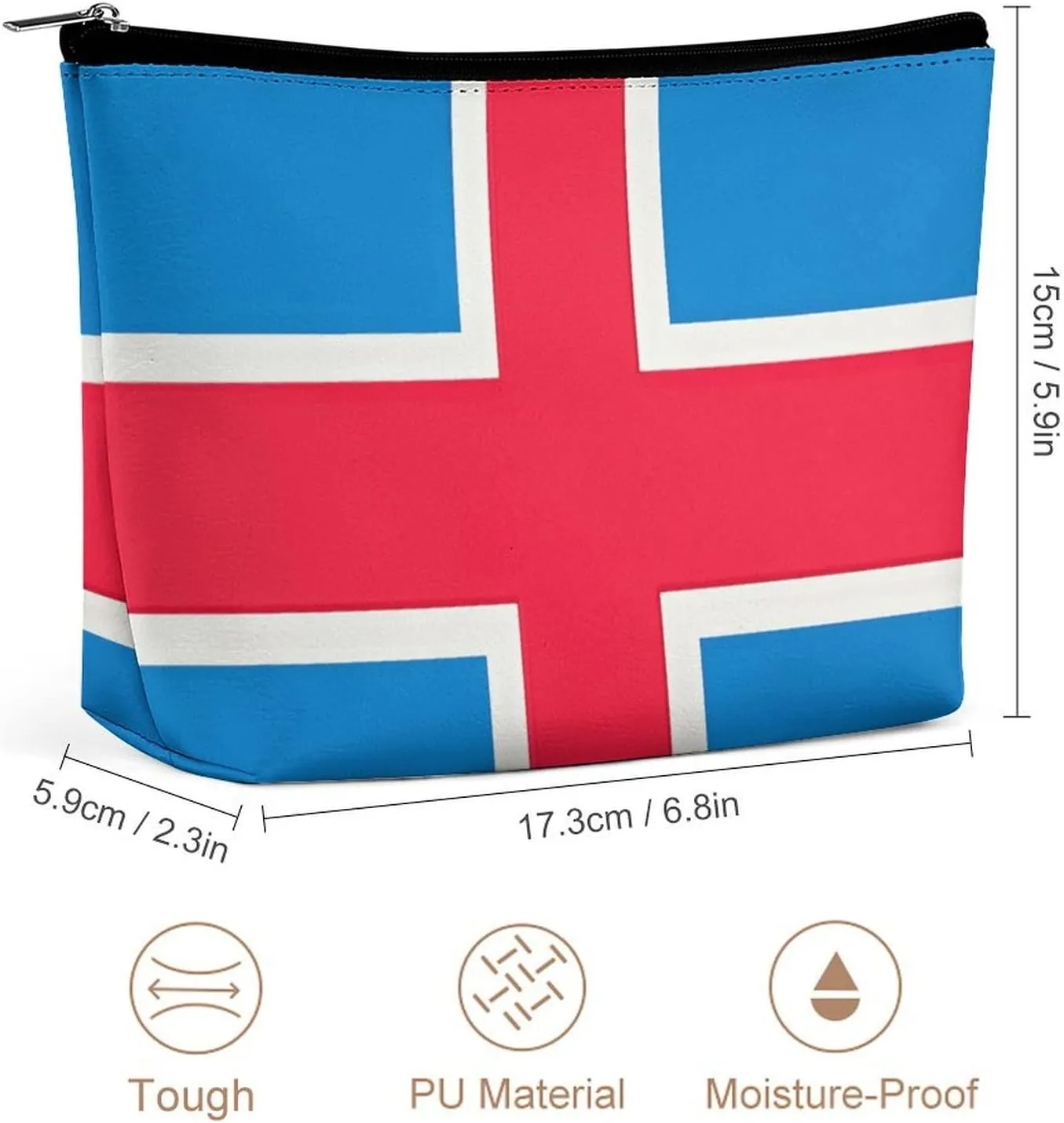 Cosmetic Bag Makeup Bags for Women Portable Makeup Bag England Symbols Makeup Case Travel Toiletry Bag for Travel Accessories