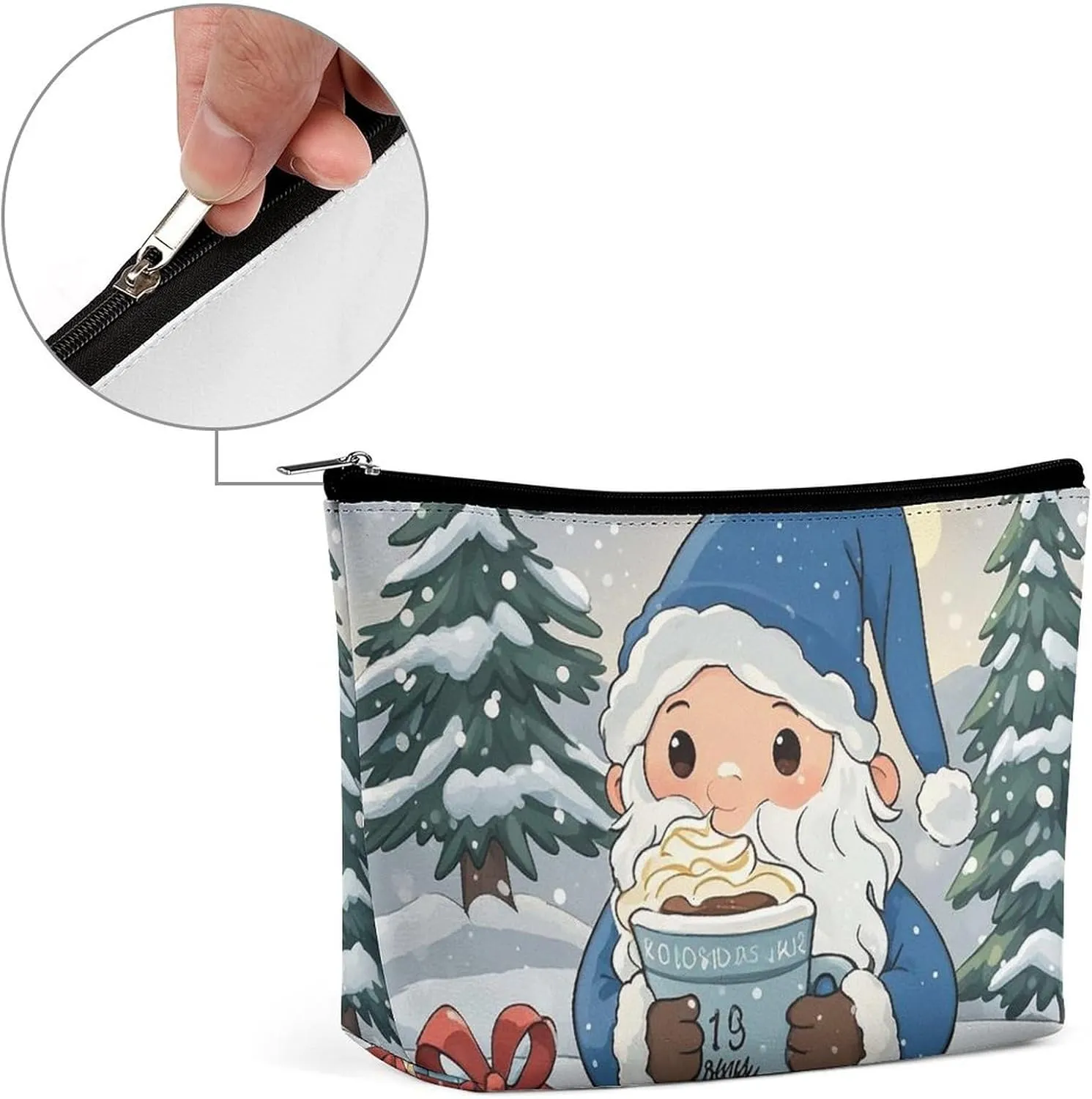 Cosmetic Bag Makeup Bags for Women Portable Makeup Bag Snow Coffee Makeup Case Travel Toiletry Bag for Travel Accessories