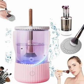 Cozy Luna Beauty Swirl Electric Automatic Makeup Brush Cleaner for All Size Brushes (1PCS - Pink)
