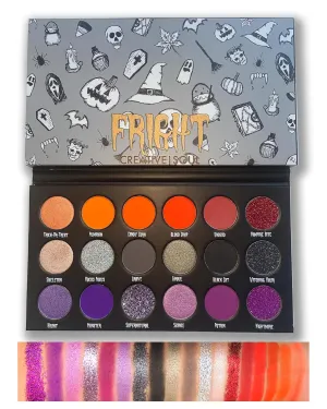 Creative Soul Cosmetics FRIGHT Eyeshadow Palette, Halloween Inspired Red and Purple Eye Shadow Palette, Blendable & High Pigment Eyeshadow Palette, Spooky Makeup Palette, Halloween Cosmetics