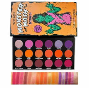 Creative Soul Cosmetics Monster Mash Eyeshadow Palette - Halloween Inspired Colorful, Blendable & High Pigment Mattes & Shimmers