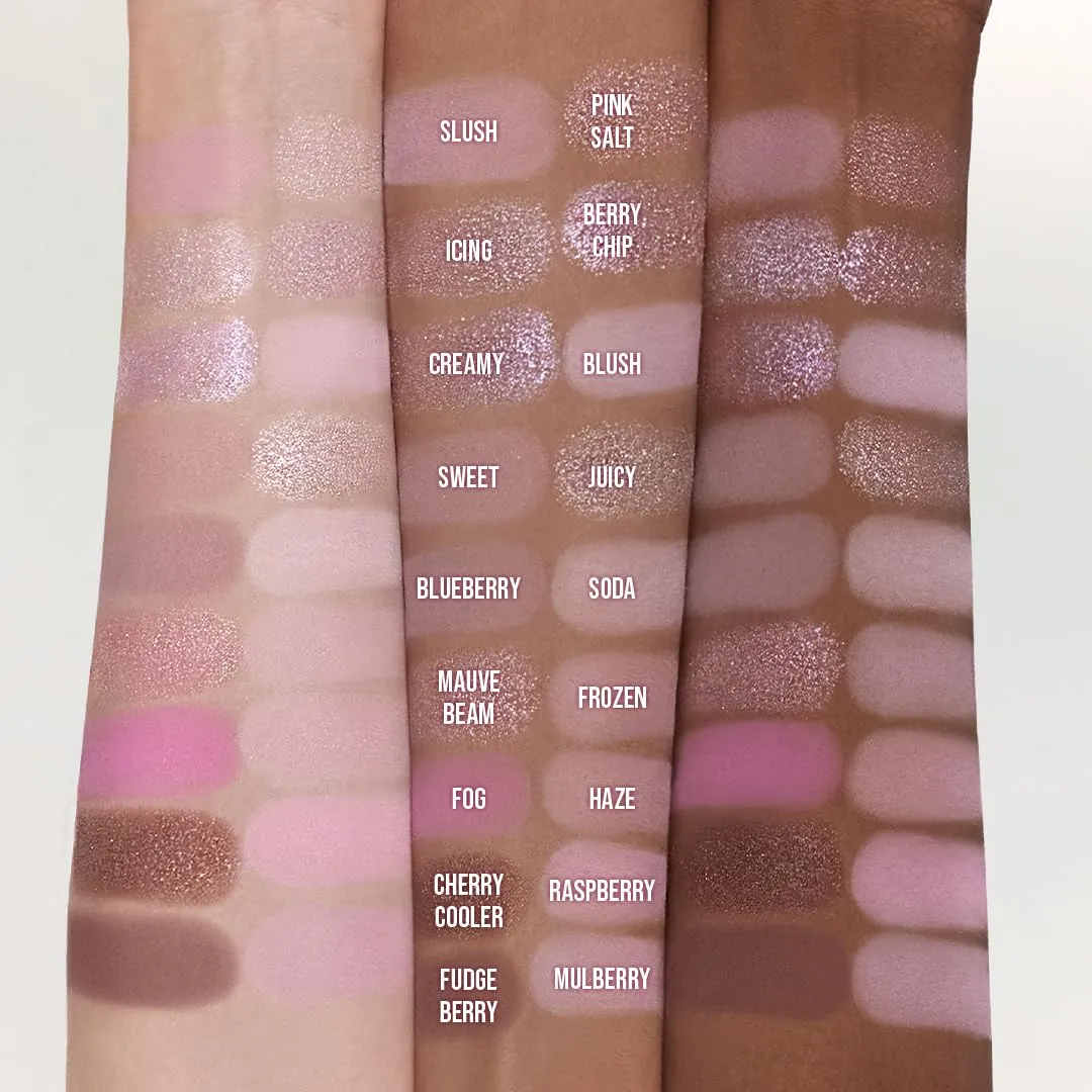 Dasique Shadow Palette #18 Berry Smoothie l Vegan, Cruelty-Free l 18 Blendable Shades in Smooth Matte and Shimmer Finishes with Gorgeous Pearls