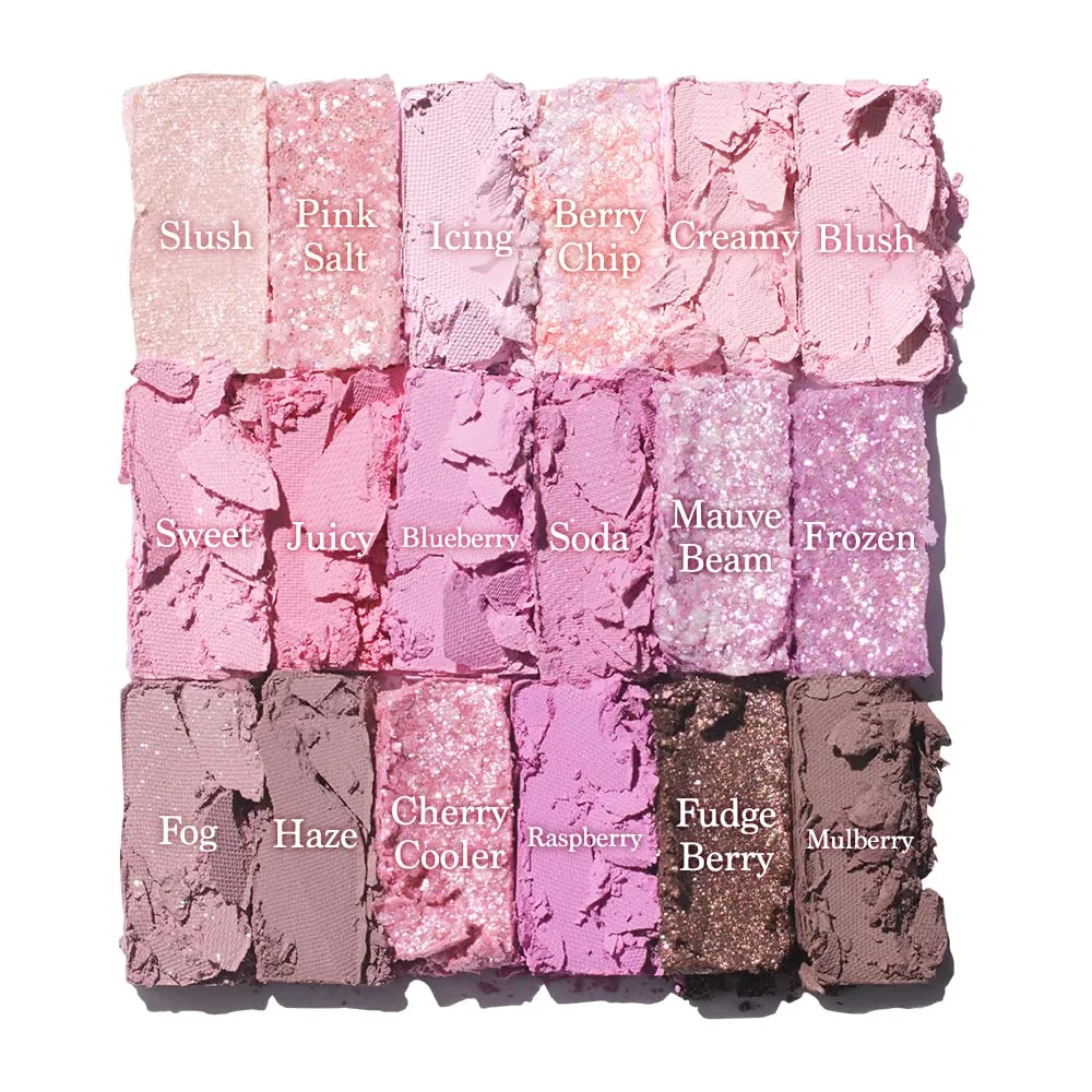 Dasique Shadow Palette #18 Berry Smoothie l Vegan, Cruelty-Free l 18 Blendable Shades in Smooth Matte and Shimmer Finishes with Gorgeous Pearls