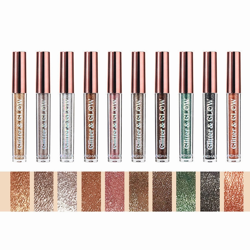 Diamond Glitter Eyeshadow Set – 10 Shimmer Shades