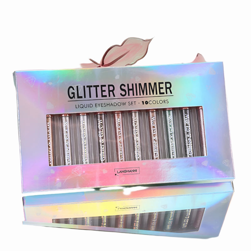 Diamond Glitter Eyeshadow Set – 10 Shimmer Shades