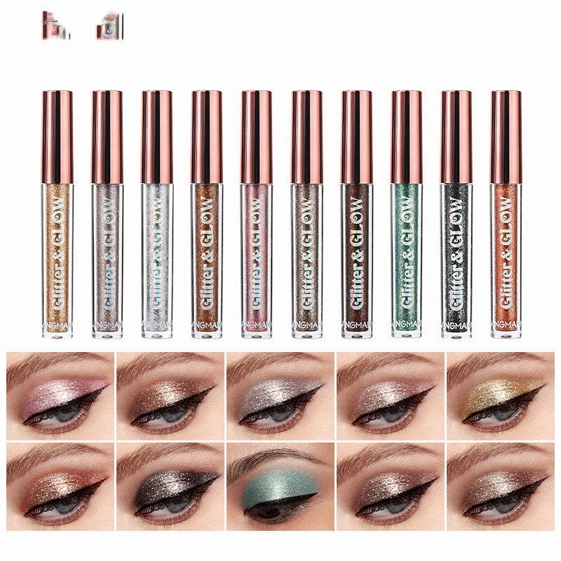 Diamond Glitter Eyeshadow Set – 10 Shimmer Shades