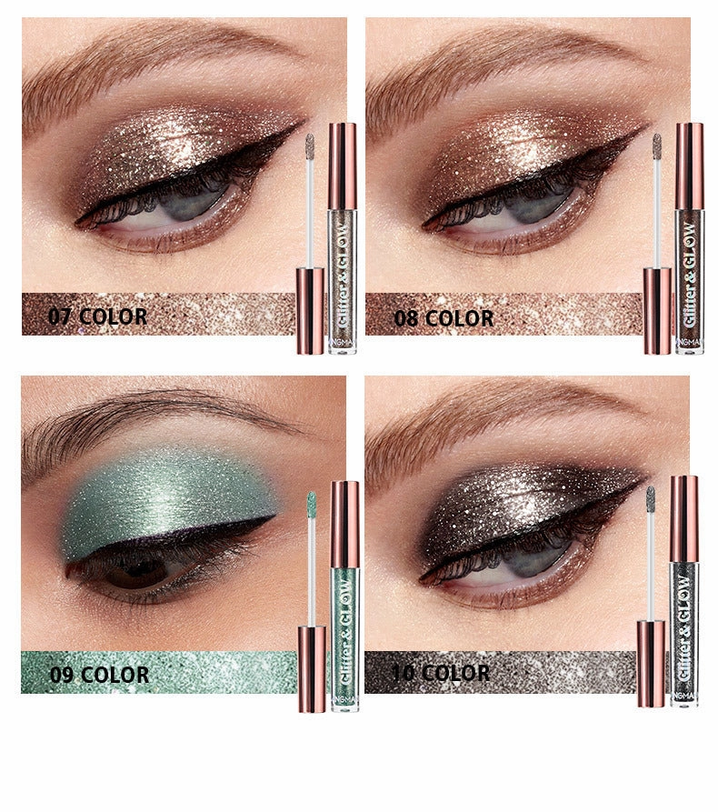 Diamond Glitter Eyeshadow Set – 10 Shimmer Shades