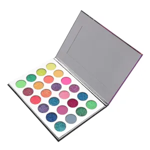 Didiseaon 24 Color Glitter Neon Makeup Palette Halloween Glow in The Dark Eyeshadow Palette Stage Makeup for Women