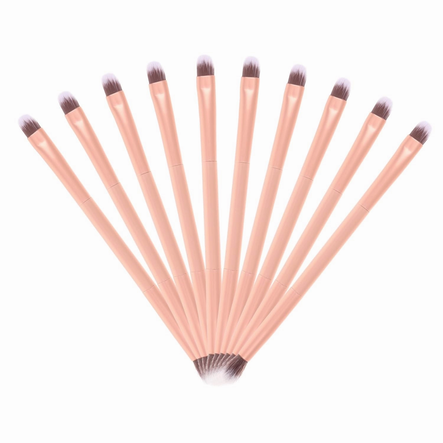 Double-ended Makeup Brush Set 24pcs Long Handle for Eyeshadow Powder Easy to Use Carry
