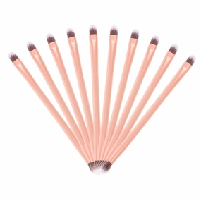 Double-ended Makeup Brush Set 24pcs Long Handle for Eyeshadow Powder Easy to Use Carry