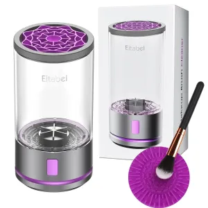 Electric Makeup Brush Cleaner Machine - Automatic Make Up Brush Washer with 7000RPM Deep Cleaning, Portable Cosmetic Brush Cleaner for All Brush Types, Includes Silicone Mat & Type-C Charging