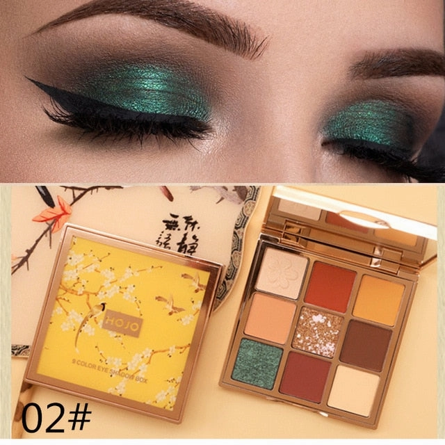 Eye Beauty brand Remote-controlled Shadow Hot deal Colors Waterproof Palette Glitter makeup Matte Eyeshadow Cosmetics HOJO Baked Powder Shimmer 9 nude