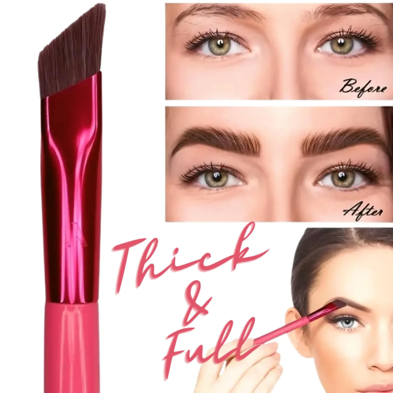 Eyebrow Gel and Setting Powder - Sweatproof 24 Hour Coverage - Eyebrow Brush Set - 4 Piece Eyebrow Kit (Brushes   Dark Grey)