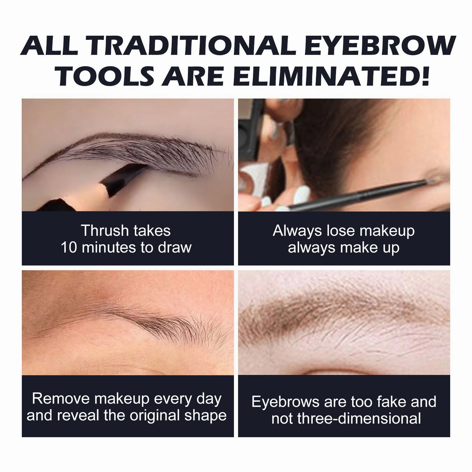 Eyebrow Suit Makeup Natural Long Lasting Waterproof Discoloration Resistant