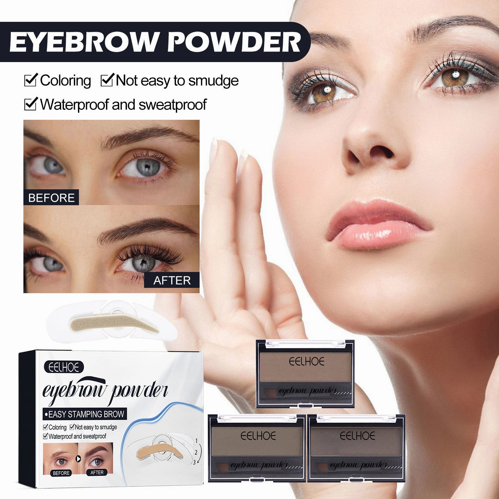 Eyebrow Suit Makeup Natural Long Lasting Waterproof Discoloration Resistant