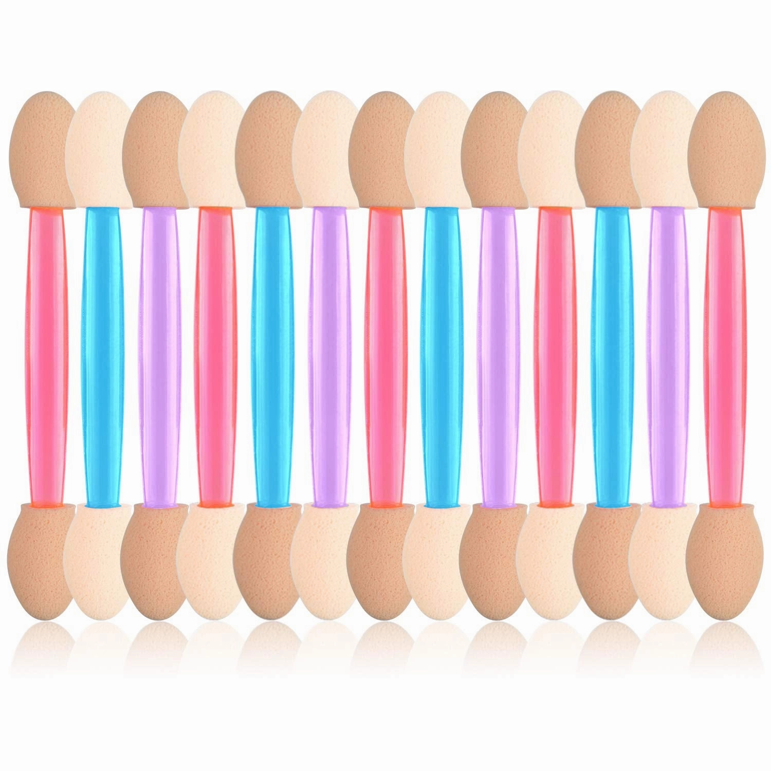 Eyeshadow Applicators Double Sided, 50PCS Eyeshadow Brush 2.4 Inch Makeup Applicator Sticks for Women Girls, Black