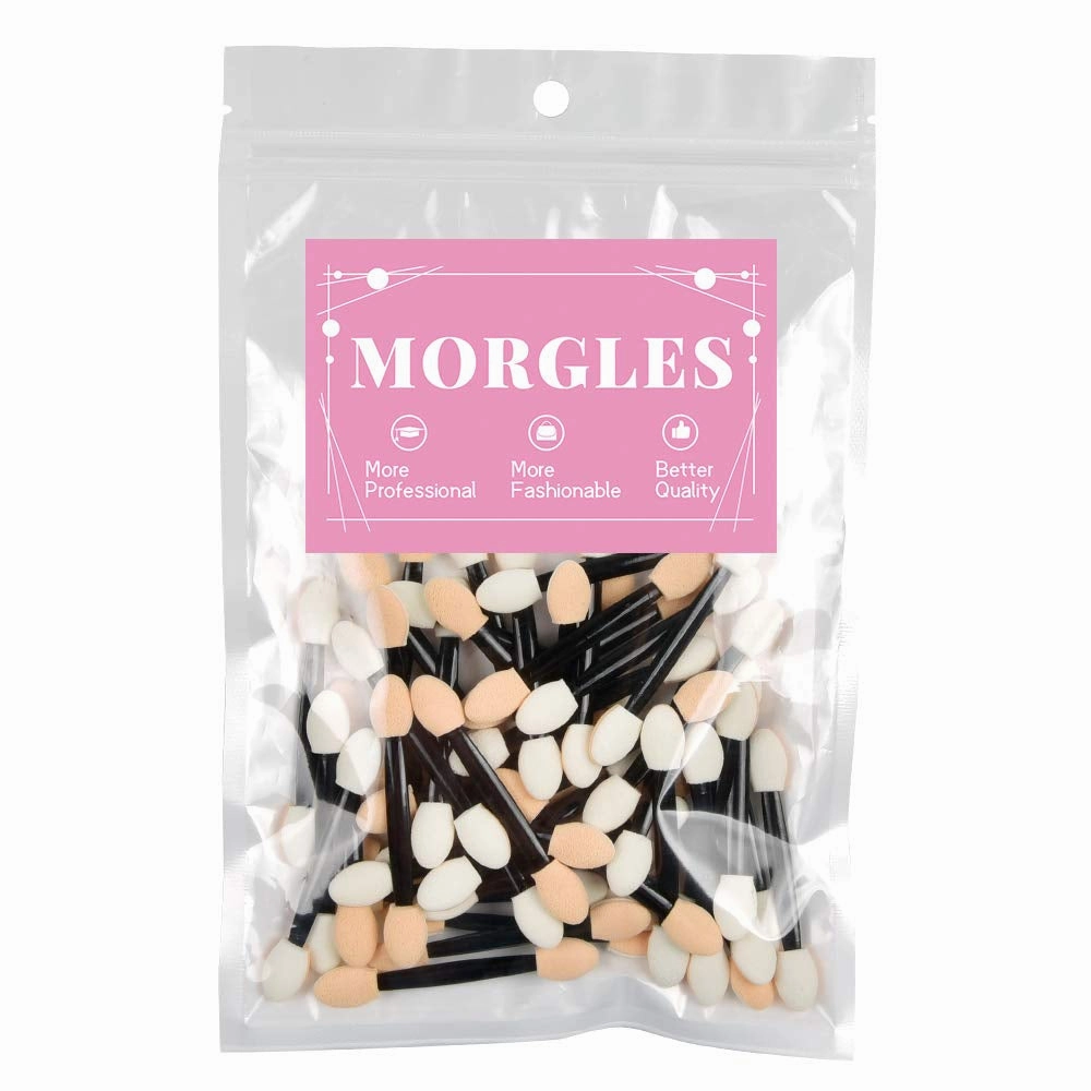 Eyeshadow Applicators Double Sided, 50PCS Eyeshadow Brush 2.4 Inch Makeup Applicator Sticks for Women Girls, Black