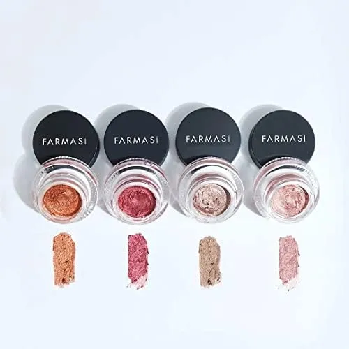 FARMASi Long Lasting Creamy Eyeshadow, Eye Makeup With Crease- Resistant Ingredients, Ultra Pigmented in Matte, Shimmer and Waterproof Finishes, 0.1 fl. oz / 3 ml (Foil Brown)
