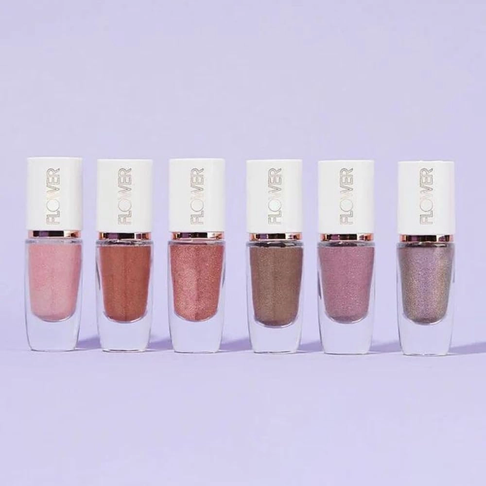 FLOWER BEAUTY Watercolor Eye Tint | Rose Water-Infused Pigmented Illuminating Liquid Eyeshadow | Fast-Drying, Long Lasting, Buildable, Blendable Eye Makeup – Twilight Wash (Pack of 3)