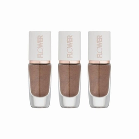 FLOWER BEAUTY Watercolor Eye Tint | Rose Water-Infused Pigmented Illuminating Liquid Eyeshadow | Fast-Drying, Long Lasting, Buildable, Blendable Eye Makeup – Twilight Wash (Pack of 3)