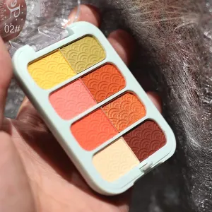 FMURY New 8 Color Eyeshadow Palette Eye Makeup Shiny Matte Glitter Pigment Eye Shadow Pallete Metallic Diamond Makeup Palette(E)