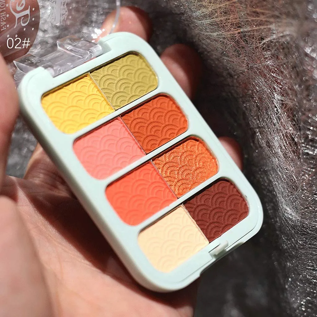 FMURY New 8 Color Eyeshadow Palette Eye Makeup Shiny Matte Glitter Pigment Eye Shadow Pallete Metallic Diamond Makeup Palette(E)