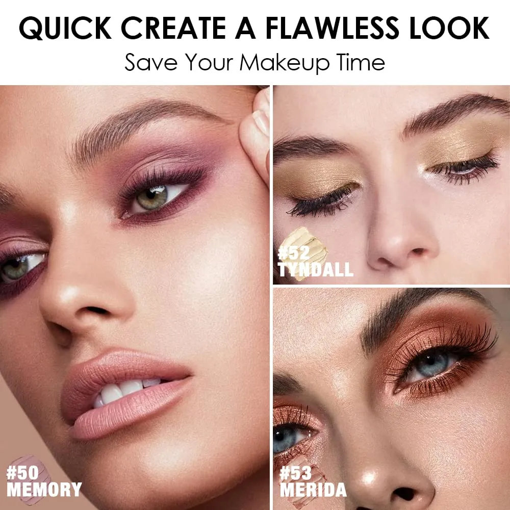 FOCALLURE 3 Pcs Cream Eyeshadow Sticks, Shimmer Eyeshadow Pencil Crayons, High Pigmented Crease-proof Eye Shadow Brightener Sets, Long Lasting Eye Shadow Highlighter (Burning Sky)