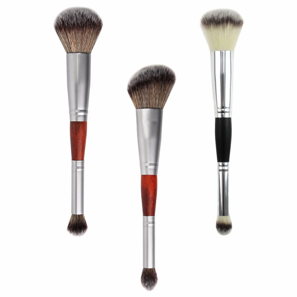 FRCOLOR 9pcs Dual-ended Makeup Brush Professional Eyeshadow Applicator Blush Brush for Salon Home Use Compact Travel Materials Easy to Carry