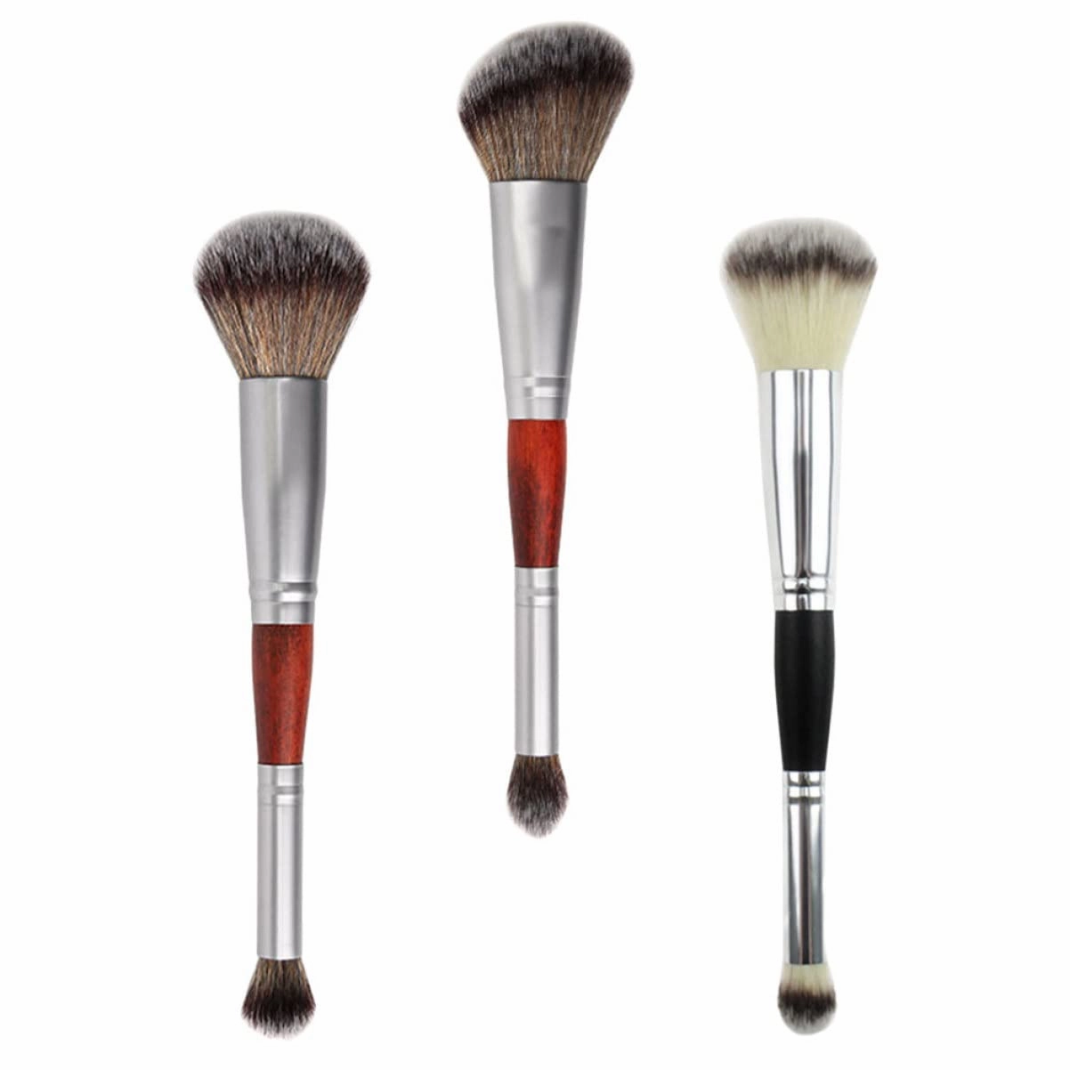 FRCOLOR 9pcs Dual-ended Makeup Brush Professional Eyeshadow Applicator Blush Brush for Salon Home Use Compact Travel Materials Easy to Carry