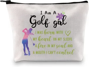 GJTIM Golfer Humor Golfing Survival Kit Makeup Bag Golfing Gift Golf Accessories Gift for Mom (I Am Golf Bag)