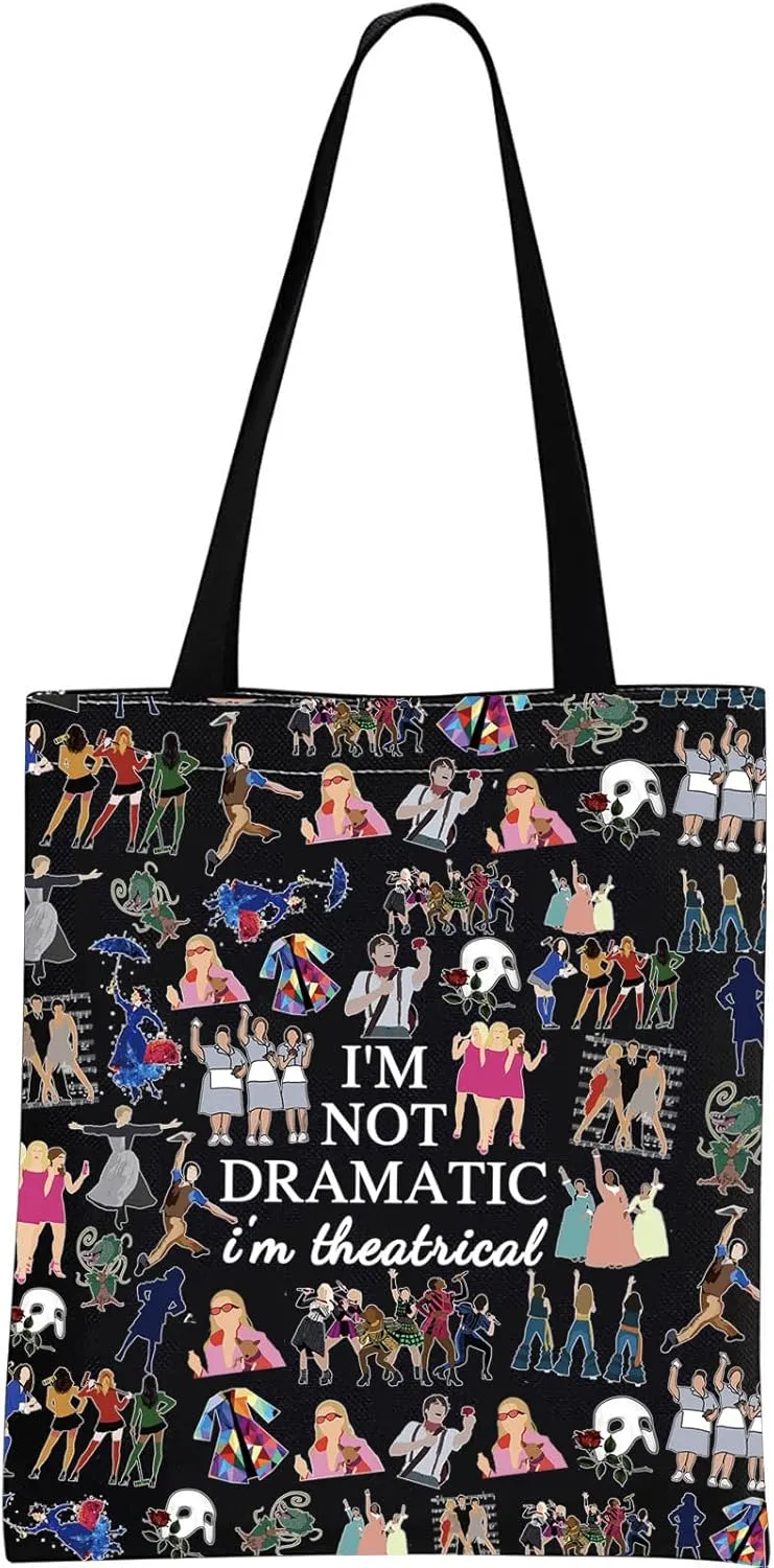 GJTIM Musical Gift Theatre Bag I'm Not Dramatic I'm Theatrical Musical Theatre Gift Zipper Pouch