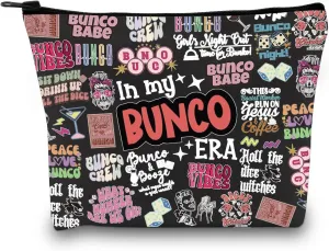 GJTIM Night Out Gift Gambling Lover Gift Game Kit Makeup Bag Dice Game Accessory Bag (BunEra Black)