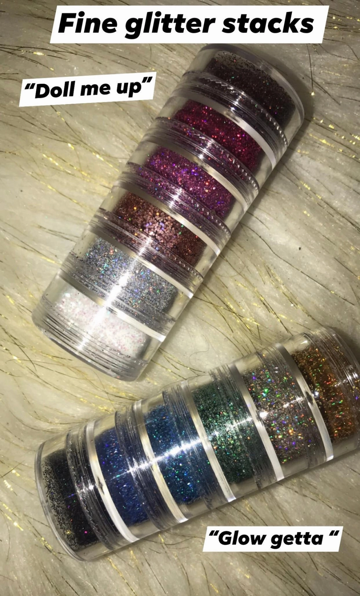 Glitz and Glam Glitter eyeshadow STACKS
