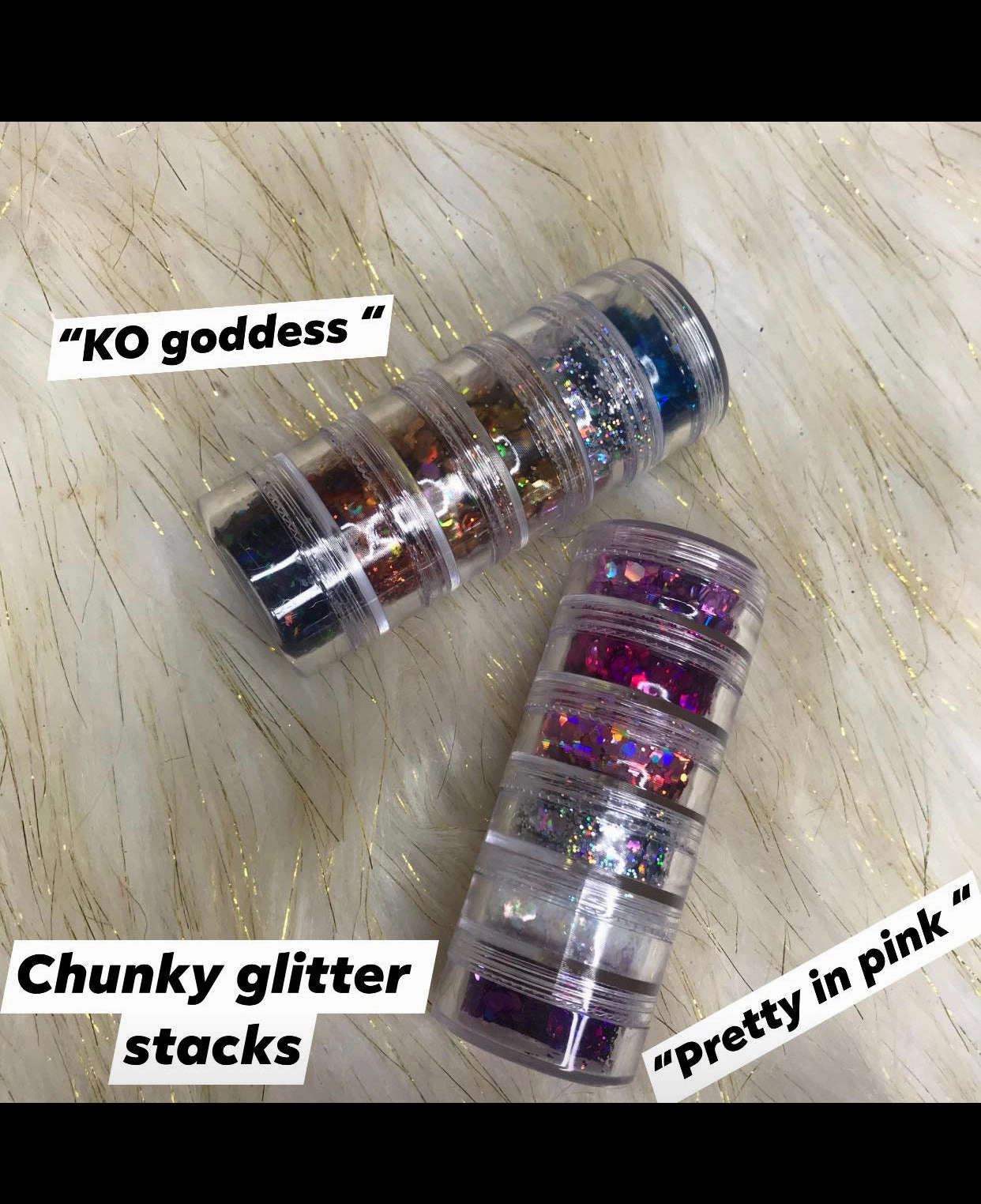 Glitz and Glam Glitter eyeshadow STACKS