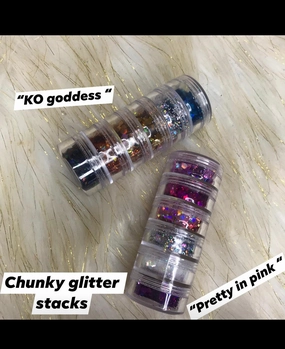 Glitz and Glam Glitter eyeshadow STACKS