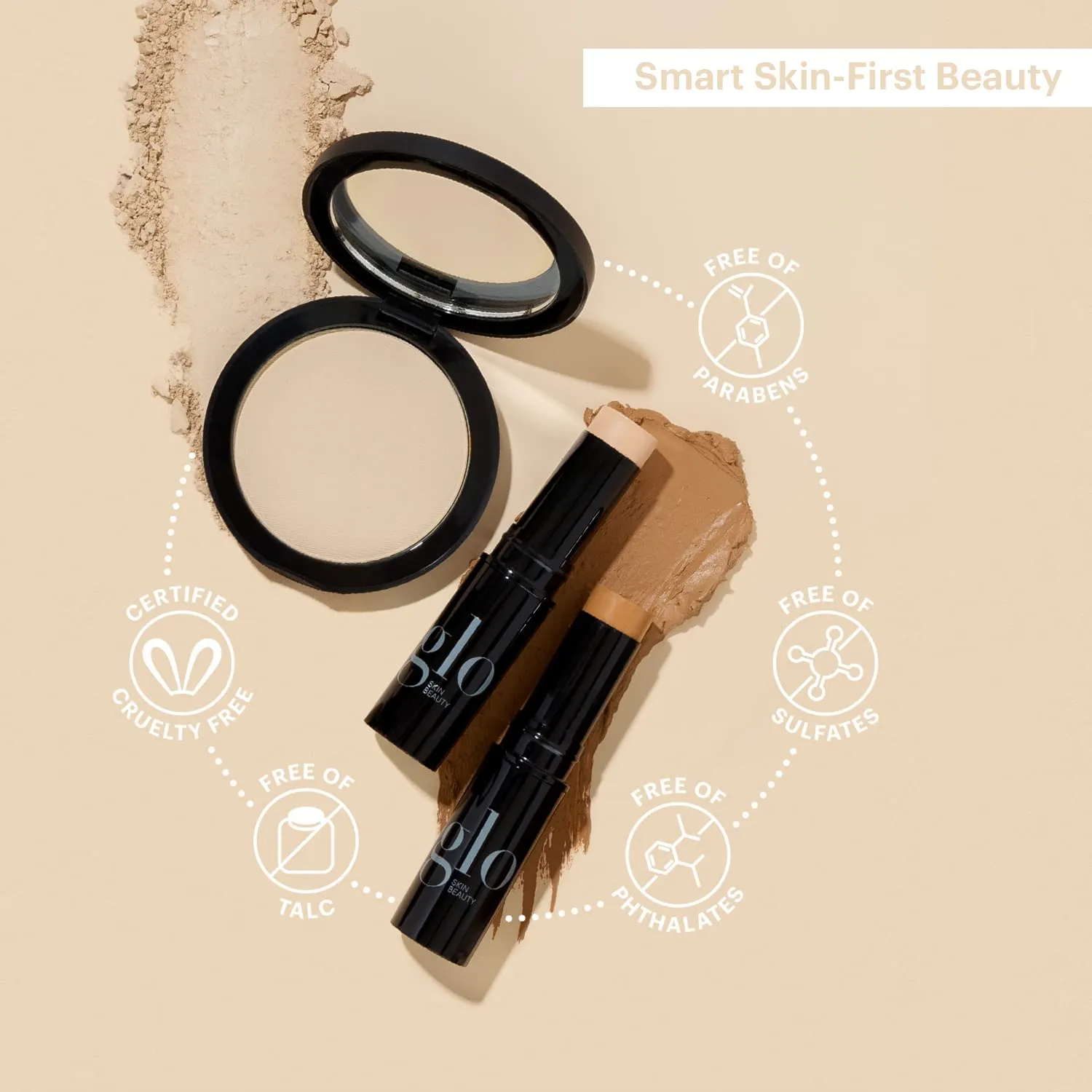 Glo Skin Beauty Cream Stay Shadow Stick (Echo) - Multi-Purpose Eyeshadow Mineral Makeup Can Also Be Used as Liner on Lips or Cheeks, 12-Hours of Wear