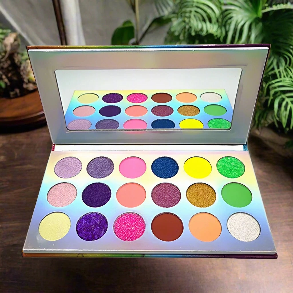Glow Eyeshadow Palette - 24 Highly Pigmented Shades for Effortless Application & All Skin Types