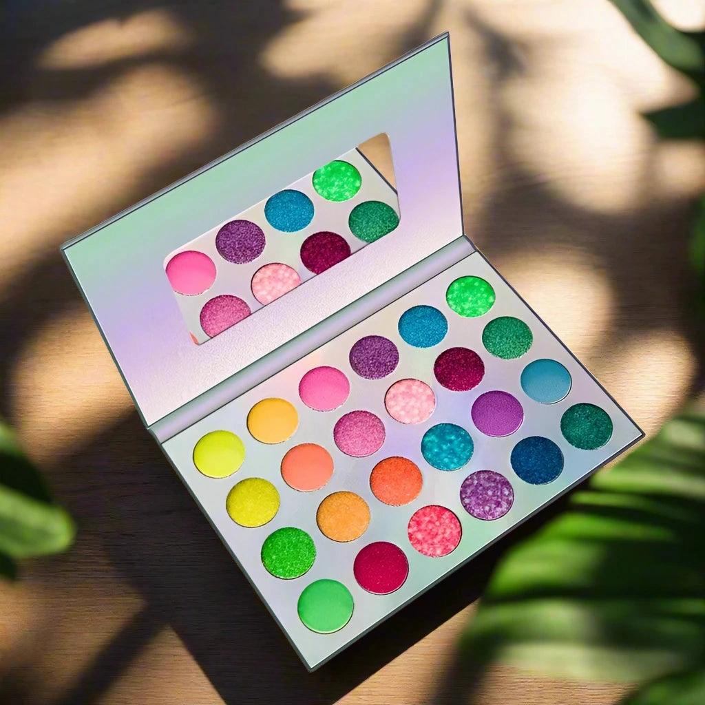 Glow Eyeshadow Palette - 24 Highly Pigmented Shades for Effortless Application & All Skin Types