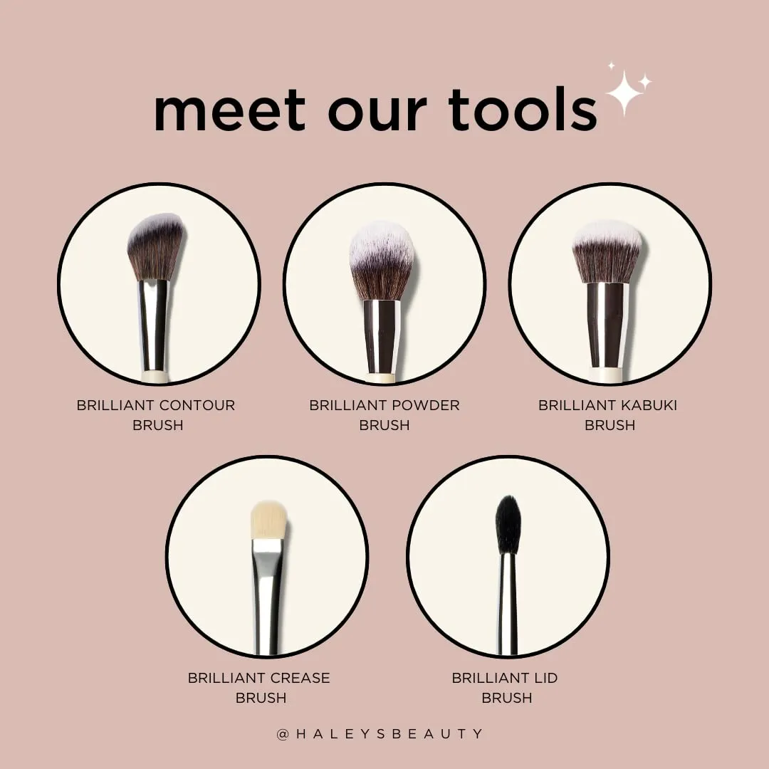 HALEYS Crease Eyeshadow Brush, Medium Fluffy Tapered Brush, Soft, Easy Blending Makeup Tool, Seamless, Multi-tasking Makeup Brush for Cream and Powder, High-end Synthetic Bristles, Vegan   CF